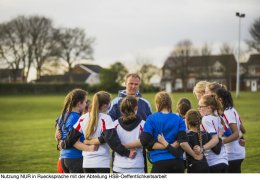 Rugby Girls Team Huddle