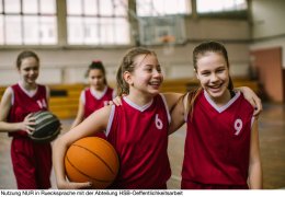 Friendship on basketball court