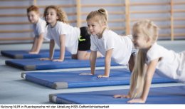 Girl in corrective gymnastics class