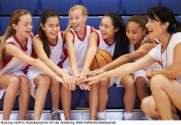 Coach Of Female High School Basketball Team Gives Team Talk