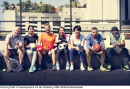 Group of diverse athletes sitting together